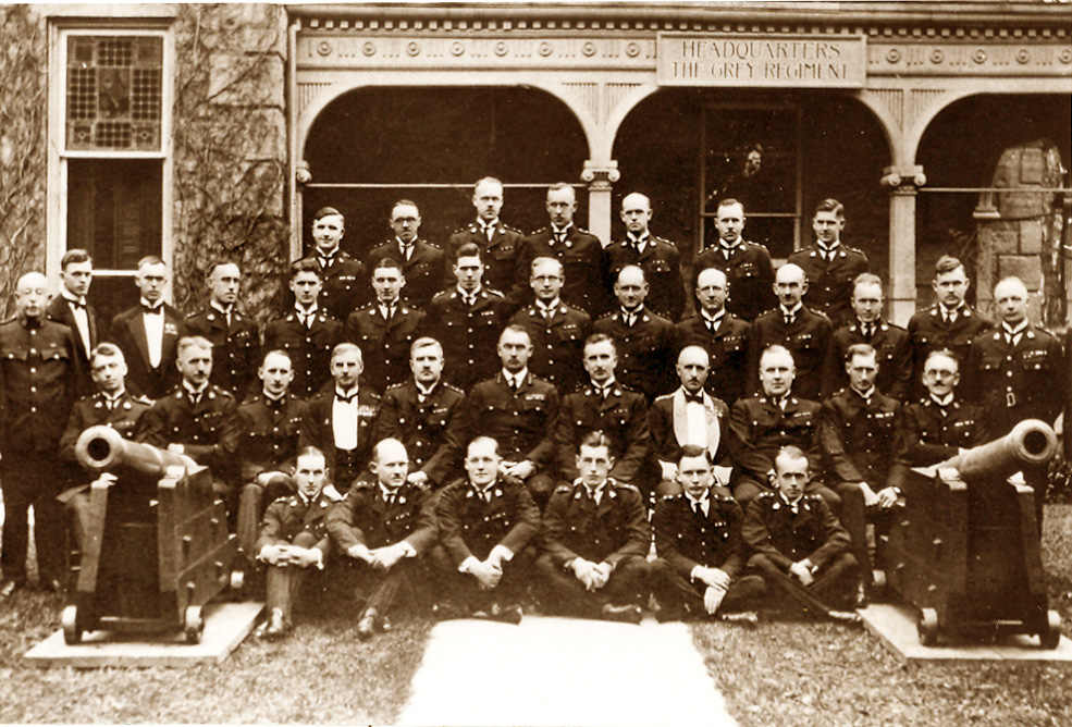 Officers of the Grey Regiment, Armouries, Owen Sound, May 1927