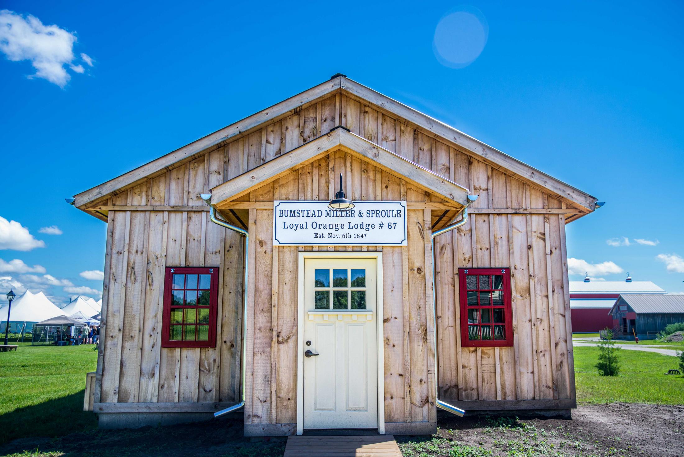 Loyal Orange Lodge building in Moreston Heritage Village