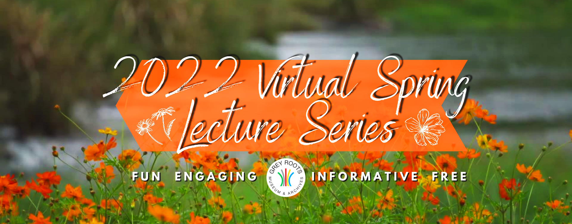 Spring scene with text