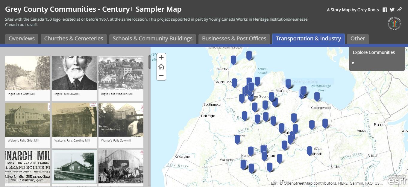 Grey County Communities - Century+ Sampler Map