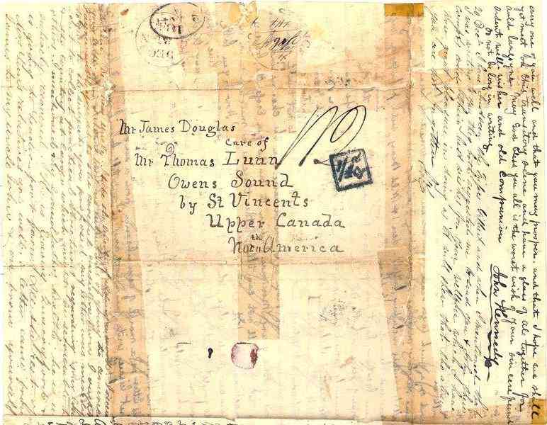 Letter front John Kennedy to James Douglas