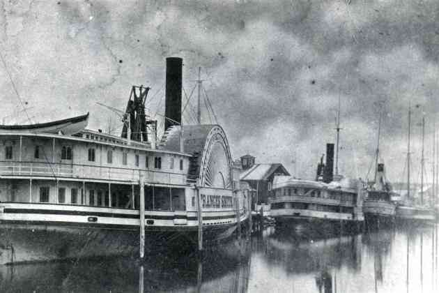 Postcard of the steamer Frances Smith (1872 – 1888) from the Cliff McMullen collection (PF95)   