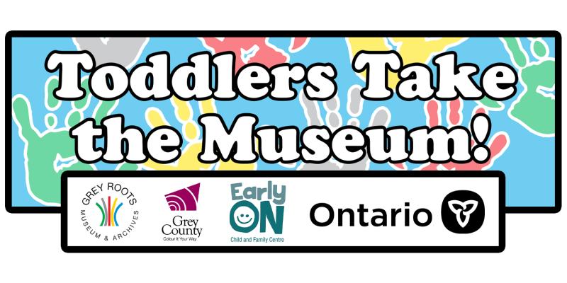 Toddlers Take the Museum banner with logos