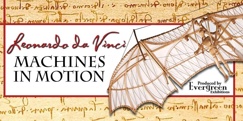 A model of Leonardo da Vinci's ornithopter underlaid by text from the Vitruvian Man.