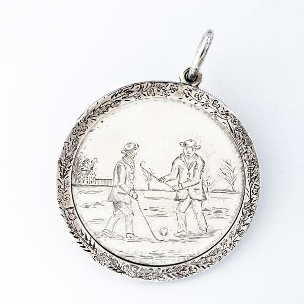 Silver shinty medal Bytown (Ottawa), ON 1852 © Bytown Museum //// “Shinty” is one of many historical names for what we now call hockey. Hugh Masson kept this souvenir of a match he played at Rideau Hall, Ottawa (then Bytown), in December 1852.